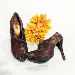 🆕 Carlos Santana Brown Leather Ankle boots Sz 6.5